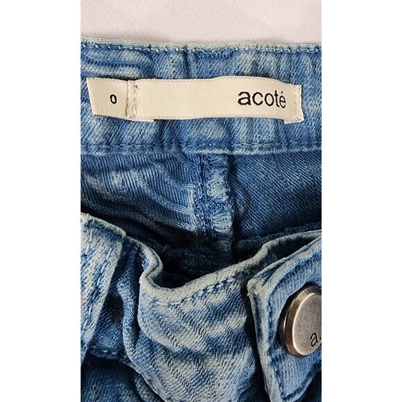 Cotelac Jeans Womens 0 Blue Acote Swirls French Designer Boho Casual Streetwear - Picture 2 of 9
